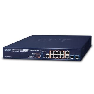 PLANET, 8 Port 10/100/1000T, 802.3bt POE + 2 Port 1G/10G SFP +, Managed switch,