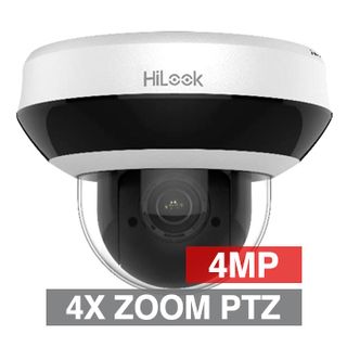 HILOOK, HD-IP PTZ Dome camera, 4x Zoom (2.8 - 12mm lens), 4.0MP/Full HD 1080p, 1/3" CMOS, 0.005Lux (sens-up), H.265/H.265+, IP66, IK10, 12V DC/POE,