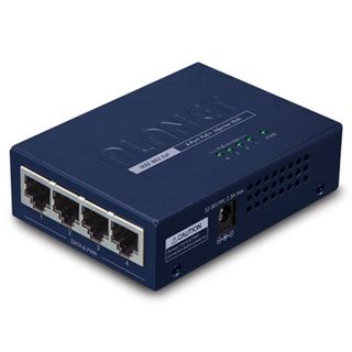 PLANET, 4 Port High Power POE injector hub,10/100/1000Mbps, IEEE 802.3at, 120W max (30W per port)