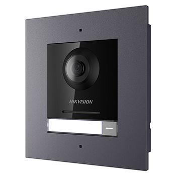 HIKVISION, 8000 Series 2, Door station, Aluminium, Flush mount, Includes 2MP camera, 180 degree view, WDR, IR, Ethernet, RS-485, IP65, 12V DC, POE,