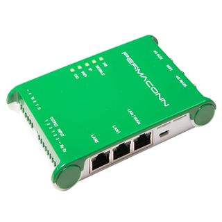 PERMACONN, IP communicator, (Optus & Telstra 4G), Dual SIM + IP comms, 3 x LAN connections, WIFI hotspot (2.4GHz), 3 inputs + 3 outputs, 10 - 15V DC, 0.35A (max)/13.8V DC