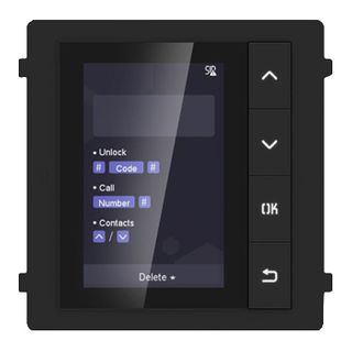 HIKVISION, Intercom, Gen 2, Display module, 3.5" LCD display, 320x480 resolution, 4 Buttons, RS-485 communication, IP65,