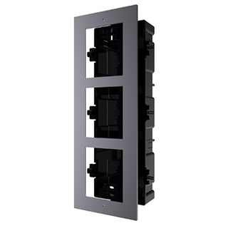 HIKVISION, Intercom, Gen 2, 3 Module, Flush mount frame, fits 3 modules, Plastic backbox, with accessories, box 338.8x134x56mm,