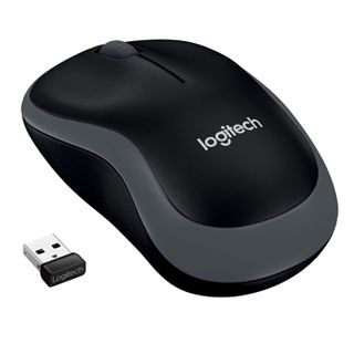LOGITECH, M185 Wireless Mouse Nano Receiver Grey 1-year battery life Logitech Advanced 2.4 GHz wireless connectivity,