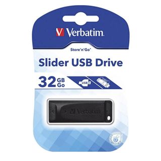 VERBATIM, USB2.0 Store 'n' Go Slider USB Drive 32GB Black,