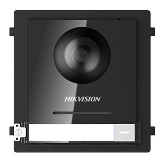 HIKVISION, Intercom, Gen 2, 2-Wire Video door station module, HD-IP, Single call button, 2MP camera, 180 degree view, IP65, 2-Wire POE,