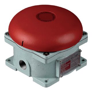 QLIGHT, Explosion Proof alarm bell, 150mm, RED colour, Ex dIIC T6, Protection rating, IP56, 95dB Max sounder, 4 bolt mounting, 1/2" NTP cable entry