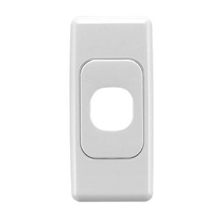 CLIPSAL, 2000 Series, Architrave switch plate, Single gang, White,