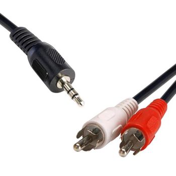 8Ware 3.5 Stereo Plug to 2 x RCA Plug 2m,