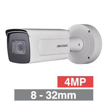 HIKVISION, 4MP Dark Fighter HD-IP Bulllet camera, White, 8-32mm zoom lens, 100m IR, 25fps, 140dB WDR, Day/Night (ICR), 1/1.8" CMOS, H.265/H.265+, IP67, IK10,  12V DC/PoE