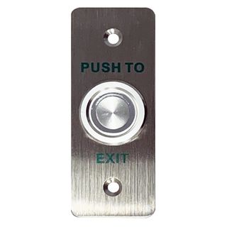 ULTRA ACCESS, Architrave "Touch to Exit" Sensor Plate, Wall, Stainless Steel, Stainless steel illuminated Piezo sensor, Plate 35mm x 90mm, Sensor 20mm Diameter, IP68, Weather resistant, N/O contacts,