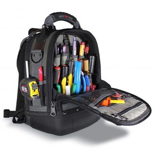 VETO PRO PAC, Tech Series, Back pack, HVAC technician tool bag, Closed style, 39 tiered pockets, 4 storage platforms, Weather resistant base & fabric, 330(L) x 203(W) x 432(H)mm