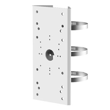 HIKVISION, Pole mount adaptor, Requires Wall Mount bracket, Suits Hikvision and Hilook wall mount brackets, Stainless steel construction,