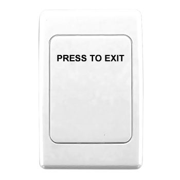 CLIPSAL, 2000 Series, Wall switch plate, Labelled 'Press to Exit', Blank, White,