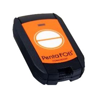 ELSEMA, PentaFOB Transmitter, 2 Channel, Hand held pendant/keyring, 433 MHz FM signal, Includes 3.3V battery, IP67, Orange