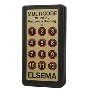 ELSEMA, Transmitter,Hand held, 12 Channel, 915 - 928MHz, 12 button, Up to 150m range, 130 x 67 x 27mm, 9v battery powered,
