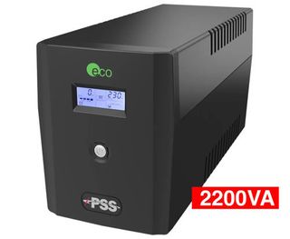 PSS, Eco-Alto Series, 2200 VA, 1320 W, True line interactive UPS, Power filtering (lightning and surge protection), short circuit/overload protection, power management software,