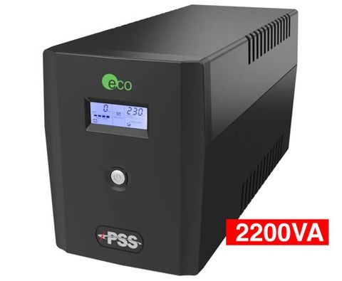 PSS, Eco-Alto Series, 2200 VA, 1320 W, True line interactive UPS, Power filtering (lightning and surge protection), short circuit/overload protection, power management software,