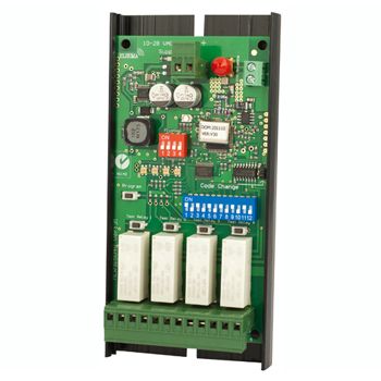 ELSEMA, Receiver, 4 Channel, 915-928 MHz, 4 Relay outputs, PCB only, 10-28V AC/DC, Requires ANT915MHz series antenna,