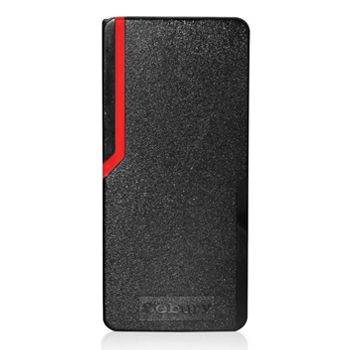 SEBURY, Proximity reader, Slimline, 26 Bit Wiegand output, HID compatible, Up to 60mm read range, Black plastic, Red LED, IP65, 12V DC,