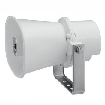 TOA, Reflex horn speaker, 10W, Aluminium off white powder coat, Weather resistant, IP66 rated, With stainless steel bracket, 100V line (Taps at 1,3,5,10W),