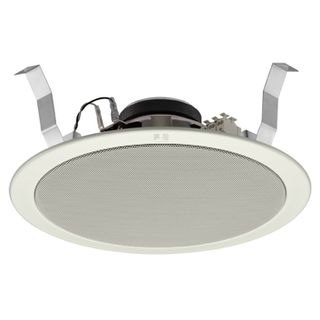 TOA, Quick fit speaker, Ceiling mount, 6W, 8" (200mm), includes off white metal grille, Full range speaker, Spring catch mounting 100V line (Taps at 3, 6W)