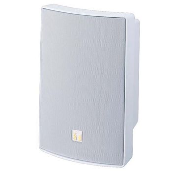 TOA, 2 way bass reflex speaker, Wall mount, 30W, White ABS plastic enclosure w/ white grille, Weather resistant, 100V line/8 Ohm (Taps at 5,10,15,20,30W),