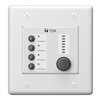 TOA, Remote Control Panel, Four assignable buttons each with LED status indicator and a single rotary encoder, Maximum of 16 per chassis,