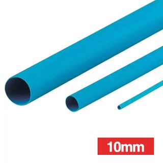 NETDIGITAL, Heat shrink tubing, Blue, 10.0mm, 1.2m length, 2:1 shrink ratio,