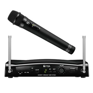 TOA Hand held Wireless microphone system, WS5225F01 Hand held electret condenser microphone, WT5810F01 16 Ch receiver, Antenna diversity, Desk mount