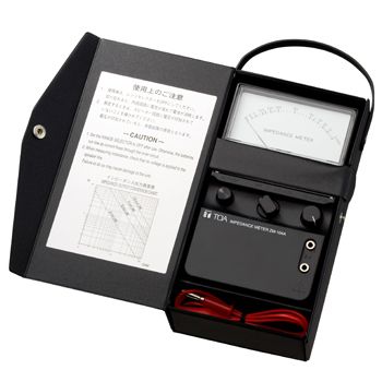 TOA Impedence meter, Measures impedance up to 100k Ohms, Range x1, x10, x100, comes with impedance-to-power chart, includes carry case,