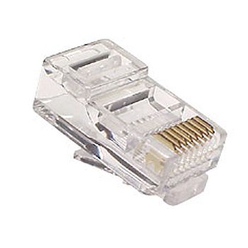 NETDIGITAL, Cat5E, Modular 8 Way 8 Wire RJ45 crimp plug, Suits solid core cable,