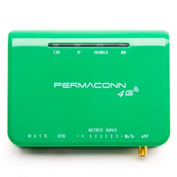 PERMACONN, IP communicator, 4G (Optus 4G & Telstra Next G), Dual SIM + IP comms, 3 input + 3 output, Contact ID interface,