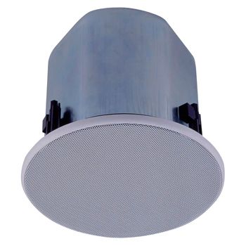 TOA, Wide dispersion speaker, Ceiling mount, 30W, 5", Off white grille, 100V line (Taps at 30, 10, 3, 1 W), Coaxial, Cone driver & dome,