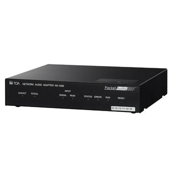TOA, Network Audio adaptor, Sends audio or contact closure via a TCP/IP network, up to 64 locations in multicast mode, 50Hz-24kHz freq response, 32kHz sampling,
