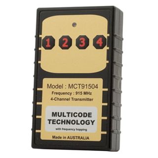 ELSEMA, Transceiver, 4 Channel multicode, 915-928 Mhz, 4 button, Up to 150m range, 130 x 67 x 27mm, 9V battery,