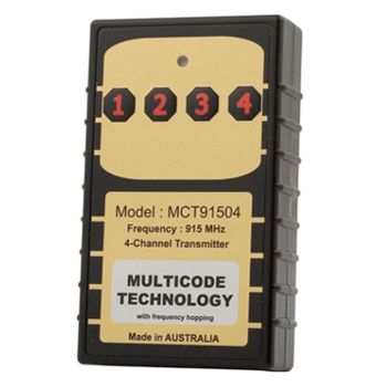 ELSEMA, Transceiver, 4 Channel multicode, 915-928 Mhz, 4 button, Up to 150m range, 130 x 67 x 27mm, 9V battery,