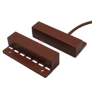 TAG, Reed switch (magnetic contact), Self adhesive, Flange Surface mount, Brown, N/C, 1 32" (33.6mm) length, 0.5" (13mm) width, .3" (7.50mm) height, 1" (25.4mm) gap, 18" (457.2mm) leads,