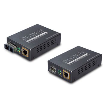 PLANET, Gigabit Ethernet Media converter, Complies to 1000Base-SX SFP Fibre port, IEEE802.3af/at POE, 10/100/1000Base T, RJ45 port,