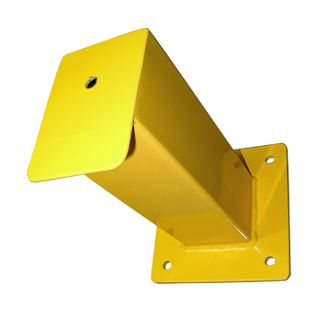NETDIGITAL, Universal stand alone wall bollard, wall mount, 300mm long, Face plate 140 x 100mm, Yellow, Powder coated, Galvanised, Ideal for keypad, prox reader, key switch or surface mount intercoms,