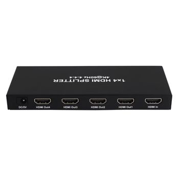 XTENDR, HDMI 1 input 4 output splitter, 4K UHD support, EDID copy, HDCP2.2, Support HDR, Supports Dolby,DTS 7.1 audio, 5V DC power (included),