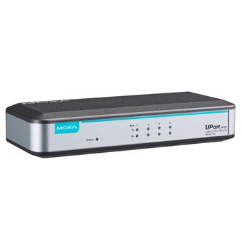 MOXA 4-port RS-232-M USB-to-serial converter, 12 to 48 VDC,