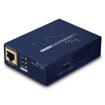 Planet, POE injector, Ultra, Single Port, 10/100/1000Mbps, 95 Watts, Includes external power adapter,