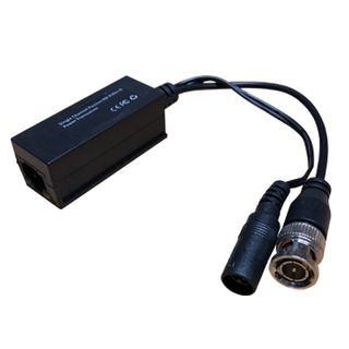XTENDR, Balun, Power and HD analogue, suits AHD, HD-CVI and HD-TVI signal, 720p at 300m, 1080p at 200m, Wall mountable, Built-in power converter, BNC male and 2.1mm DC on tail, RJ45 socket, Passive,
