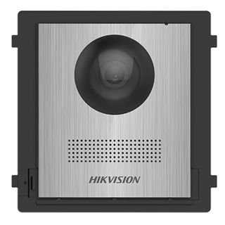 HIKVISION, Intercom, Gen 2, Video door station module, HD-IP, Stainless Steel, No call button, 2MP camera, 180 degree view, IP65, POE,