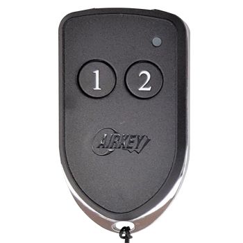 AIRKEY, Transmitter, Key fob, Two channel, Maximum security, 64 bit rolling key encription, IP65 rated, Chrome plated die cast case,