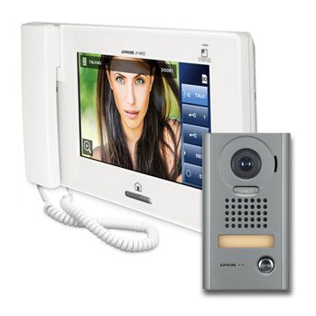 AIPHONE, JP Series, Video intercom kit, Colour, With video memory, Includes 1 x JP4MED, 1 x JPDV, 1 x Power Supply, Surface mount vandal resistant door station,