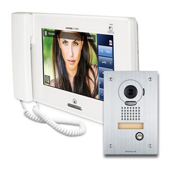 AIPHONE, JP Series, Video intercom kit, Colour, With video memory, Includes 1 x JP4MED, 1 x JPDVF, 1 x Power Supply, Flush mount vandal resistant door station,