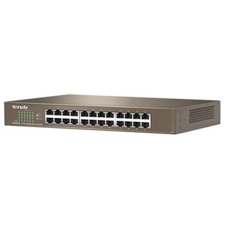 TENDA, 24-port Gigabit Ethernet Switch, 13", Auto-Negotiation RJ45 Ports, Surge Protection, Rackmountable, Fanless, Plug and Play