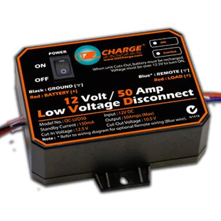 OzCharge 12V 50A Amp Low Voltage Disconnect LVD